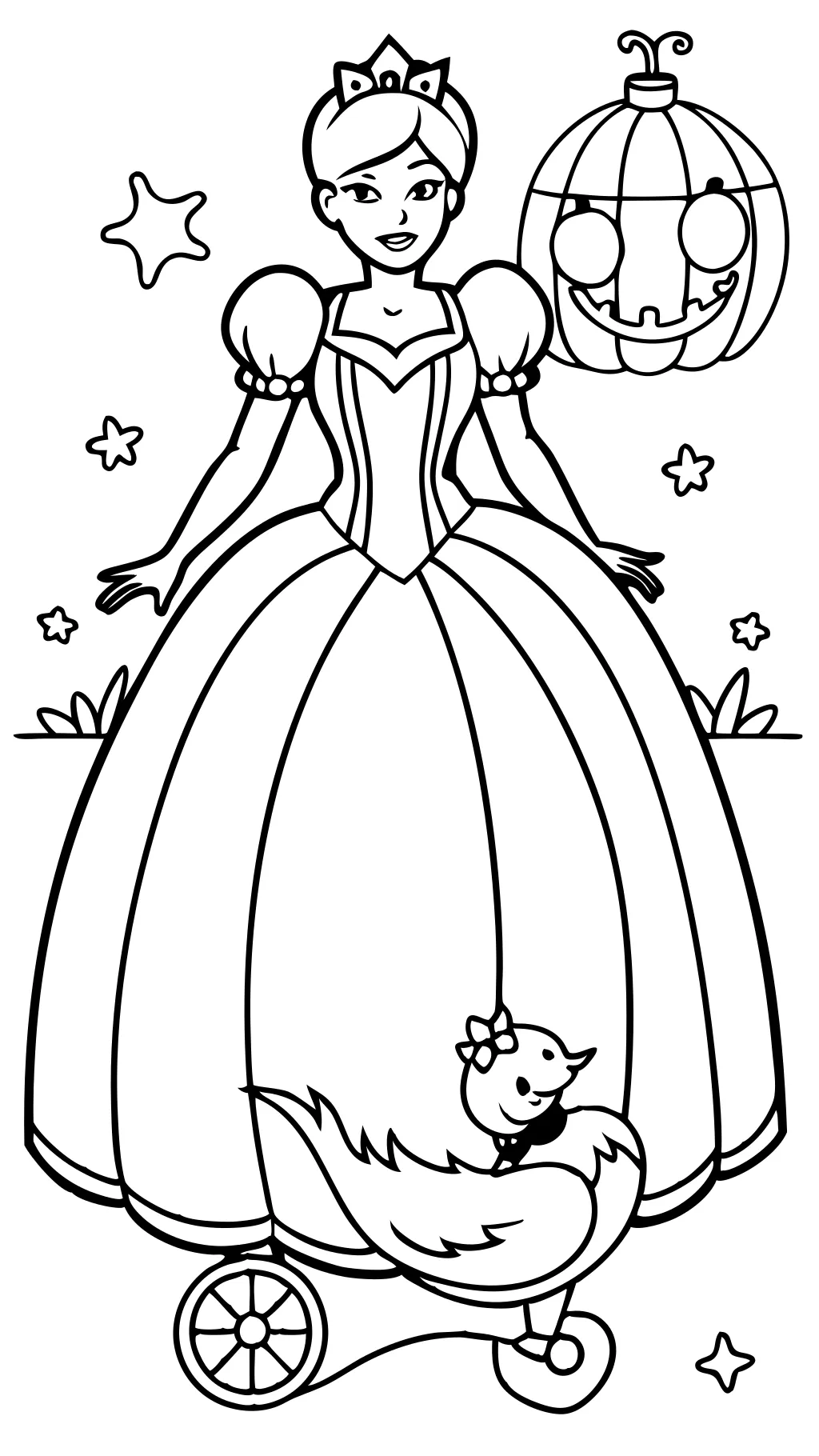 coloriages imprimables gratuits de Cendrillon